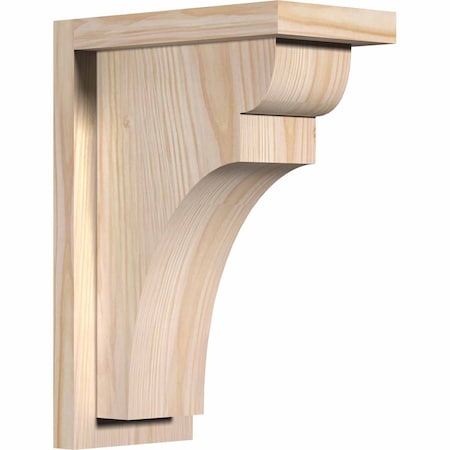 Yorktown Smooth Corbel W/Backplate, Douglas Fir, 5 1/2W X 10D X 14H